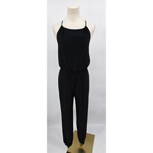 21 Saints Black Tie-Back Halter Jumpsuit